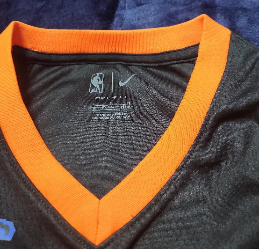 Nike Black Jersey with Orange and Blue Trim - New York #1
